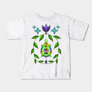 Turtle floral Kids T-Shirt